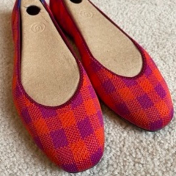 NEW Rothy’s Pomegranate Gingham Square Size 9 NWT - Retired - Picture 4 of 14